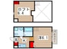 Elvita天台 1Kの間取り