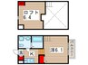 Elvita天台 1Kの間取り