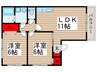 プリエ２１ 2LDKの間取り