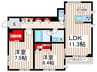 ルチーネ 2LDKの間取り