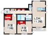 ルチーネ 2LDKの間取り