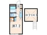 West Lagoon藤棚町 1Rの間取り