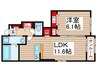 レイブンクロー 1LDKの間取り