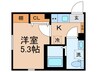 レオーネ早稲田 1Kの間取り