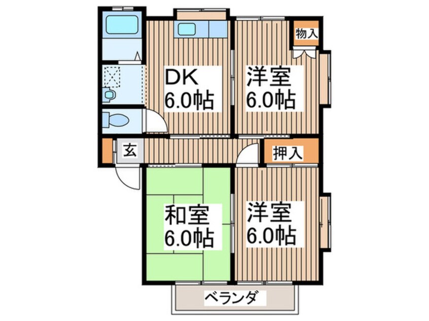 間取図 ウイングつきみ野A棟