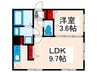 Ａｓｔｅｒ日暮里 1LDKの間取り