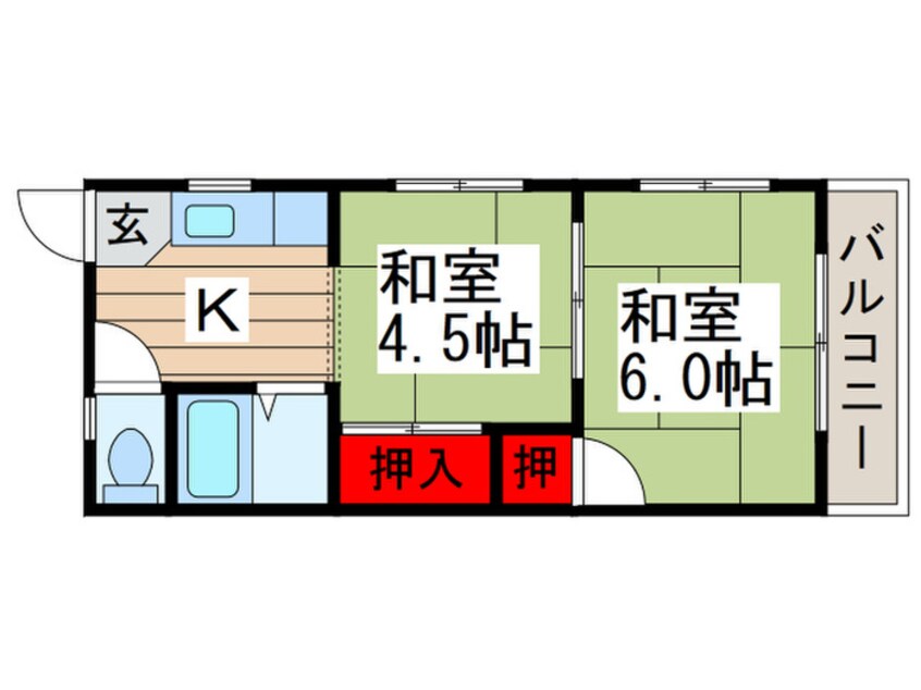 間取図 相浦コ－ポ