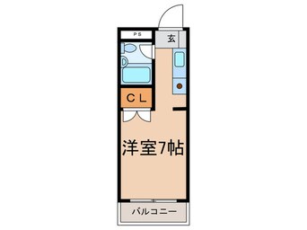 間取図 マヌワ－ルサギノミヤⅡ