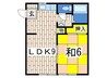 アミーＢ 1LDKの間取り