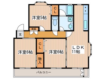 間取図 ソフィアガ－デンⅢ