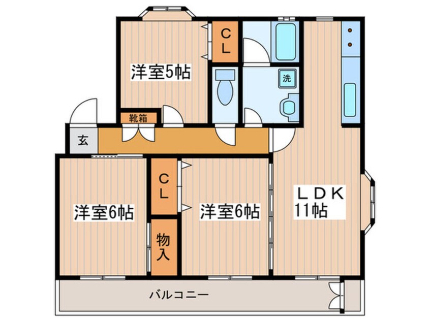 間取図 ソフィアガ－デンⅢ