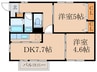 ガーデンハウス 2DKの間取り