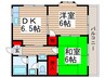 サンハイツ 2DKの間取り