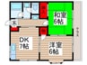 サンハイツ 2DKの間取り