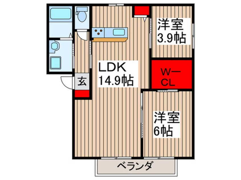 間取図 クレセントＢ