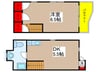 KDドミトリー八千代台 1DKの間取り