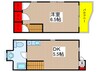 KDドミトリー八千代台 1DKの間取り