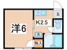 波まちテラス 1Kの間取り
