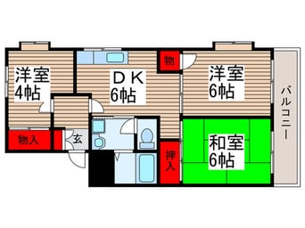 間取図 ハイデンス美女木