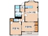 マンション川口 2LDKの間取り