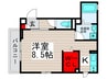 ルミエールⅡ 1Kの間取り