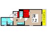 ルミエールⅢ 1Kの間取り
