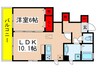 ルミエールA 1LDKの間取り
