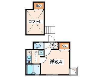 間取図 ＣＦ上大岡フラット