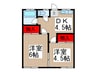 青葉コ－ポ 2DKの間取り