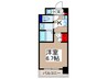 S-RESIDENCE戸田公園 1Kの間取り