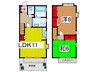 ﾒｿﾞﾈｯﾄ本太 2LDKの間取り