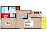 ヴィラヴェント・Si 1LDKの間取り