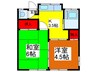 島田荘 2Kの間取り