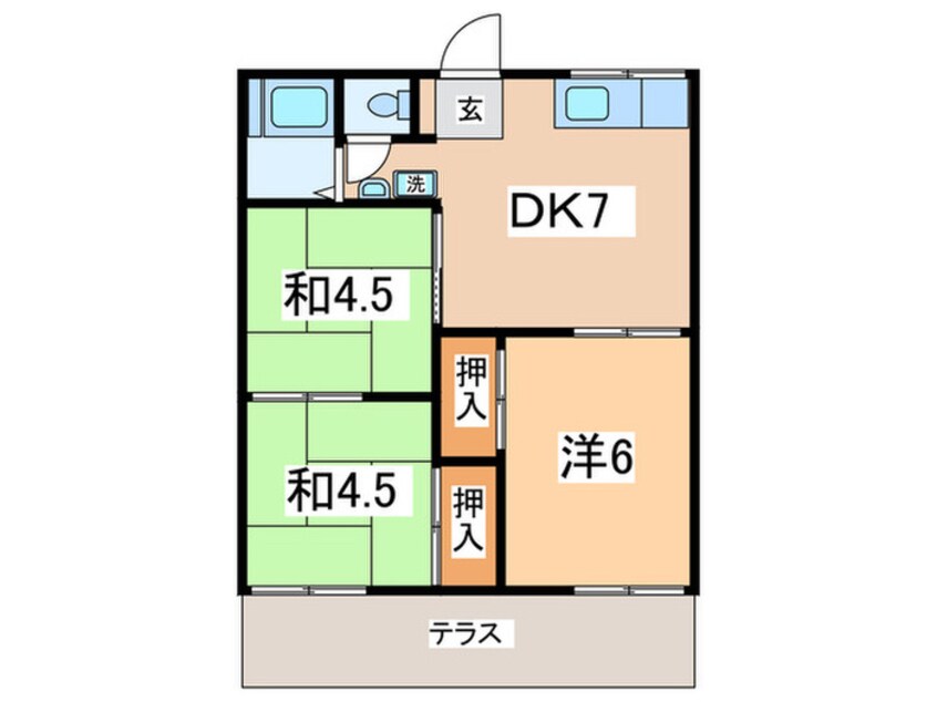 間取図 ハイツ雑賀