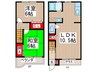 テラス友義 2LDKの間取り