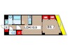 ショコラヒルズ 1LDKの間取り