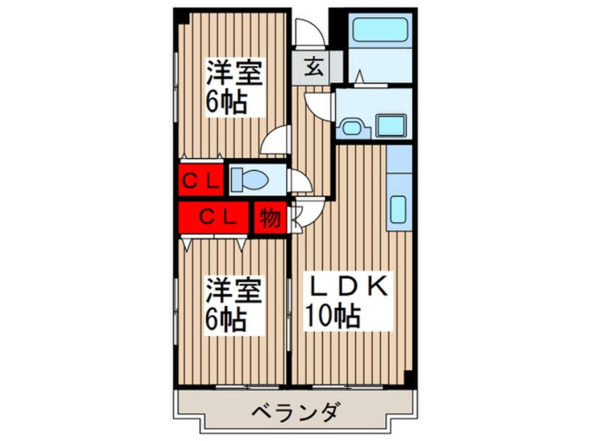 間取図 プランドール藤華