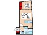 ジェノヴィア根津 1LDKの間取り