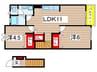 リファインドヴィラⅡ 2LDKの間取り