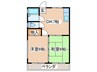 ロックハウス 2DKの間取り