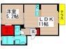 アルタイル 1LDKの間取り