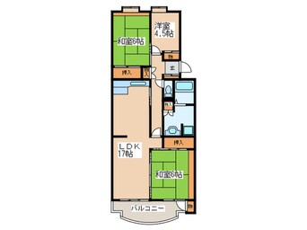 間取図 秦野南が丘さつき東住宅2217号棟