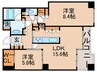 ﾊﾟｰｸｻｲﾄﾞｳｲﾝｸﾞｽ(502) 2LDKの間取り