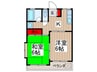 加藤ﾏﾝｼｮﾝ 2Kの間取り
