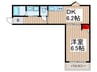 ウィズ　スタイル 1DKの間取り