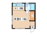 マリンハイツ 1Kの間取り