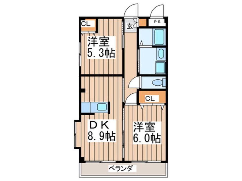 間取図 ガ－デン　ハマ