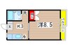 フォ－ブル日吉 1Kの間取り