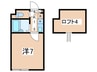 ヴィラ－ジュ町田 1Kの間取り