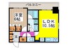 ﾊﾟｰｸｱｸｼｽ東日本橋ｽﾃｰｼｮﾝｹﾞｰﾄ 1LDKの間取り